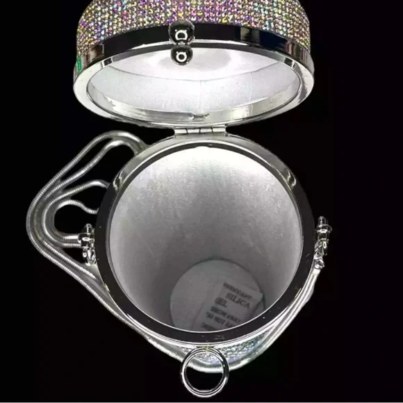 Starbucks Silver, Green & Gold Rhinestone Crossbody Purse - Picture 8 of 15